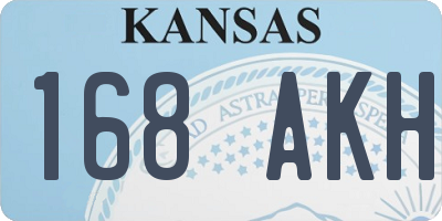 KS license plate 168AKH