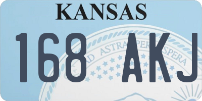 KS license plate 168AKJ