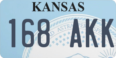 KS license plate 168AKK