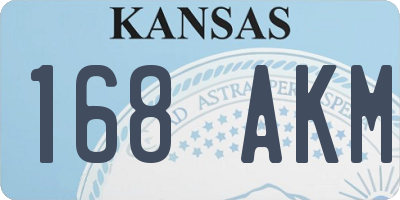 KS license plate 168AKM