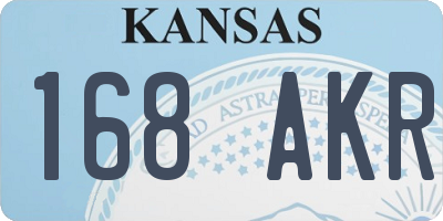 KS license plate 168AKR