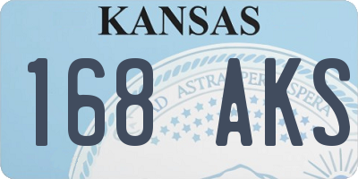 KS license plate 168AKS
