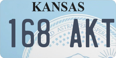 KS license plate 168AKT