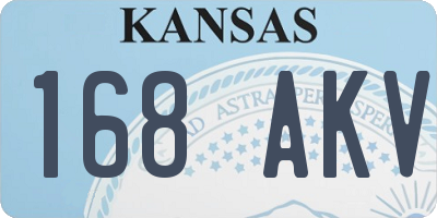 KS license plate 168AKV
