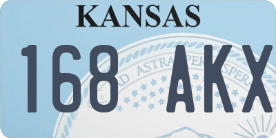 KS license plate 168AKX