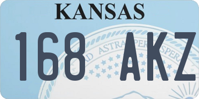 KS license plate 168AKZ
