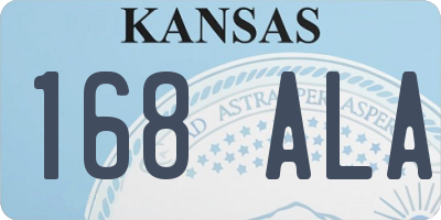 KS license plate 168ALA