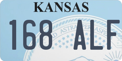 KS license plate 168ALF