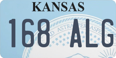 KS license plate 168ALG