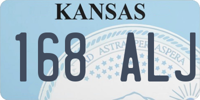 KS license plate 168ALJ