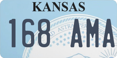 KS license plate 168AMA