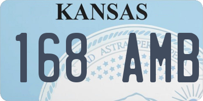 KS license plate 168AMB