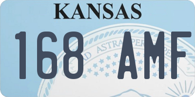 KS license plate 168AMF