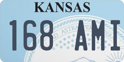 KS license plate 168AMI