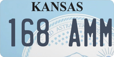 KS license plate 168AMM