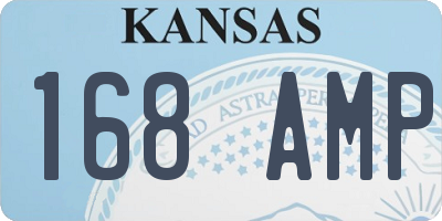 KS license plate 168AMP