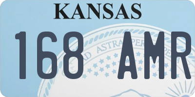 KS license plate 168AMR