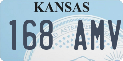 KS license plate 168AMV