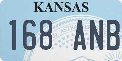 KS license plate 168ANB