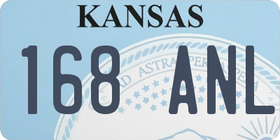 KS license plate 168ANL