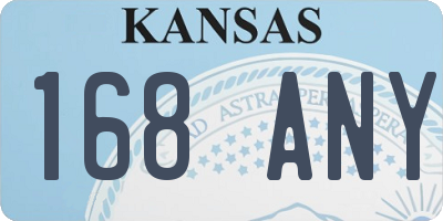 KS license plate 168ANY
