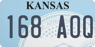 KS license plate 168AOQ