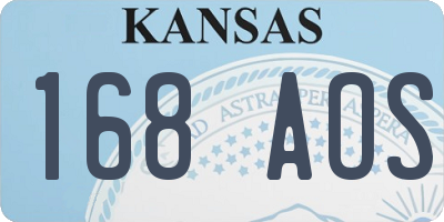 KS license plate 168AOS