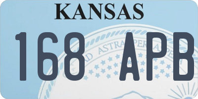 KS license plate 168APB