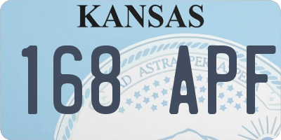 KS license plate 168APF
