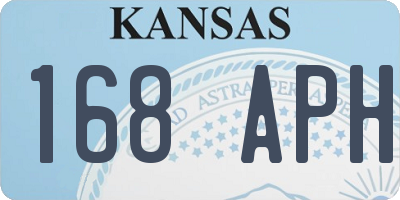 KS license plate 168APH