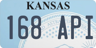 KS license plate 168API