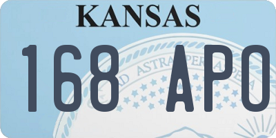 KS license plate 168APO