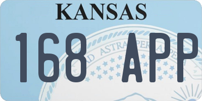 KS license plate 168APP