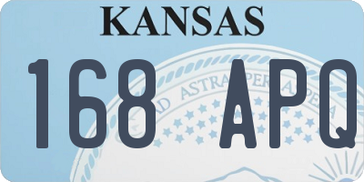 KS license plate 168APQ