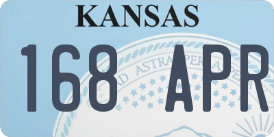 KS license plate 168APR