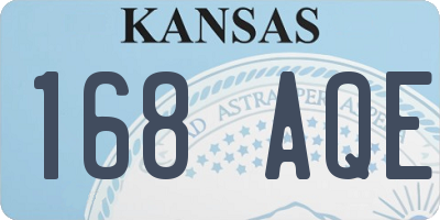 KS license plate 168AQE