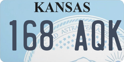 KS license plate 168AQK