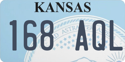 KS license plate 168AQL