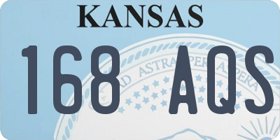 KS license plate 168AQS