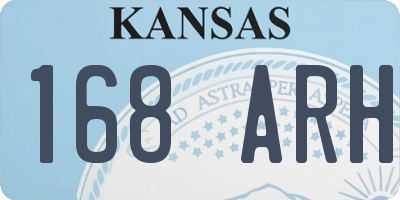 KS license plate 168ARH