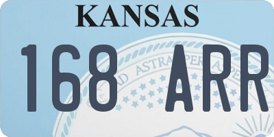 KS license plate 168ARR