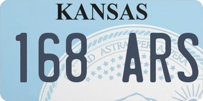 KS license plate 168ARS