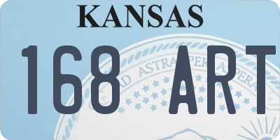 KS license plate 168ART