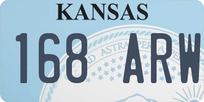 KS license plate 168ARW