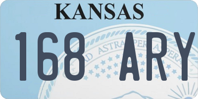 KS license plate 168ARY