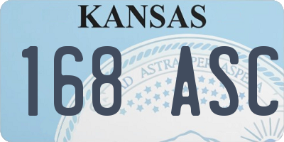 KS license plate 168ASC