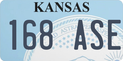 KS license plate 168ASE