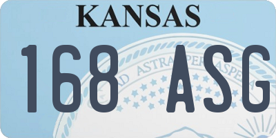 KS license plate 168ASG