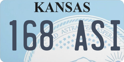 KS license plate 168ASI
