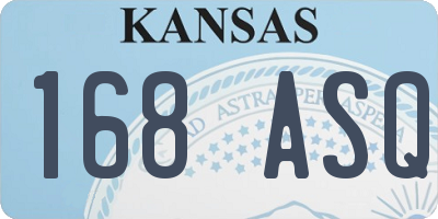 KS license plate 168ASQ